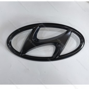 Эмблема черная на капот Hyundai Kona N